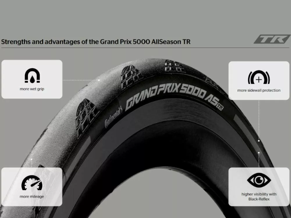 Continental Grand Prix 5000 AS TR Tubeless Faltbar Reifen 5 Continental Grand Prix 5000 AS TR Tubeless Faltbar Reifen – Bild 3