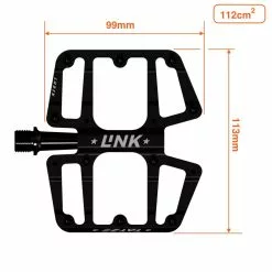 Tatze, LINK TI Flatpedal Mit Titanachse -Shimano link ti 7 black