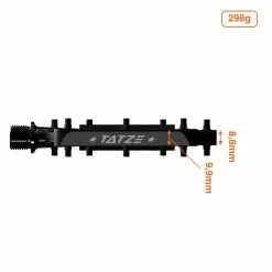 Tatze, LINK TI Flatpedal Mit Titanachse -Shimano link ti 8 black